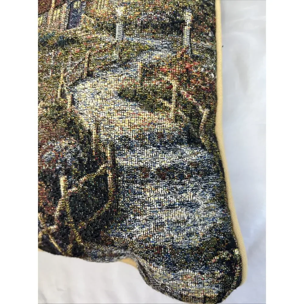Thomas Kinkade Art Lighthouse Coastal Nature Tapestry Throw-Pillow 16